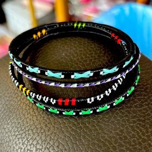 Tuareg -Handmade African Woven Bracelets- Set of 4, EUC, Multi Colored